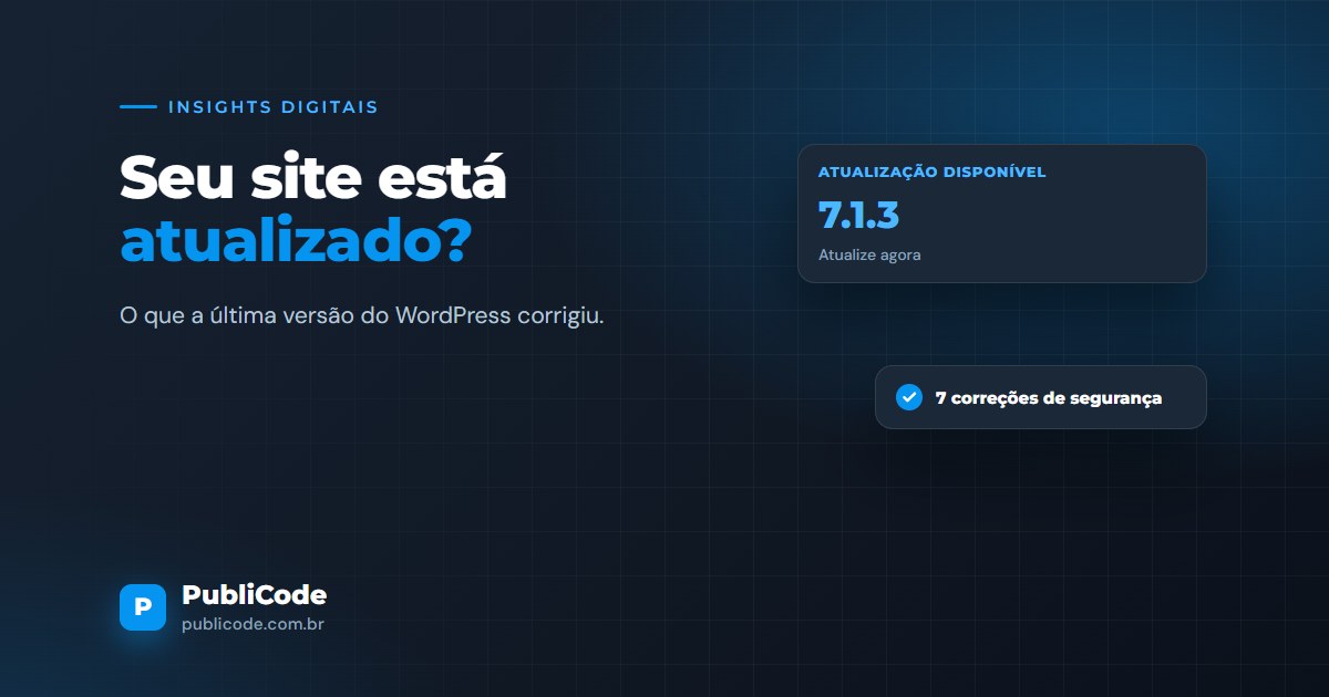 O WordPress do seu site está atualizado? O que a última versão corrigiu