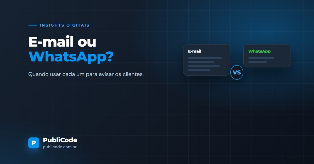 E-mail ou WhatsApp para avisar os clientes? Quando usar cada um