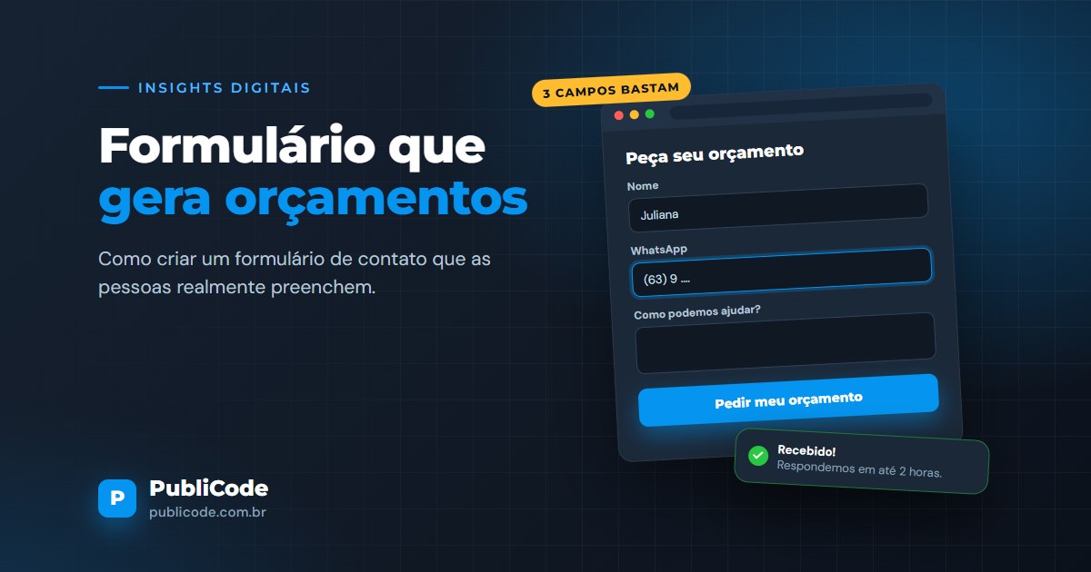 Formulário de contato: como criar um que as pessoas realmente preenchem