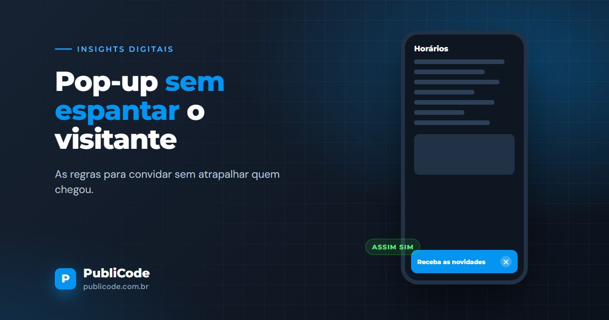 Como usar pop-up no site sem espantar o visitante