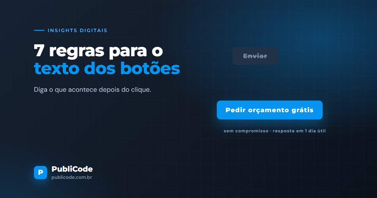 7 regras para o texto dos botões do seu site